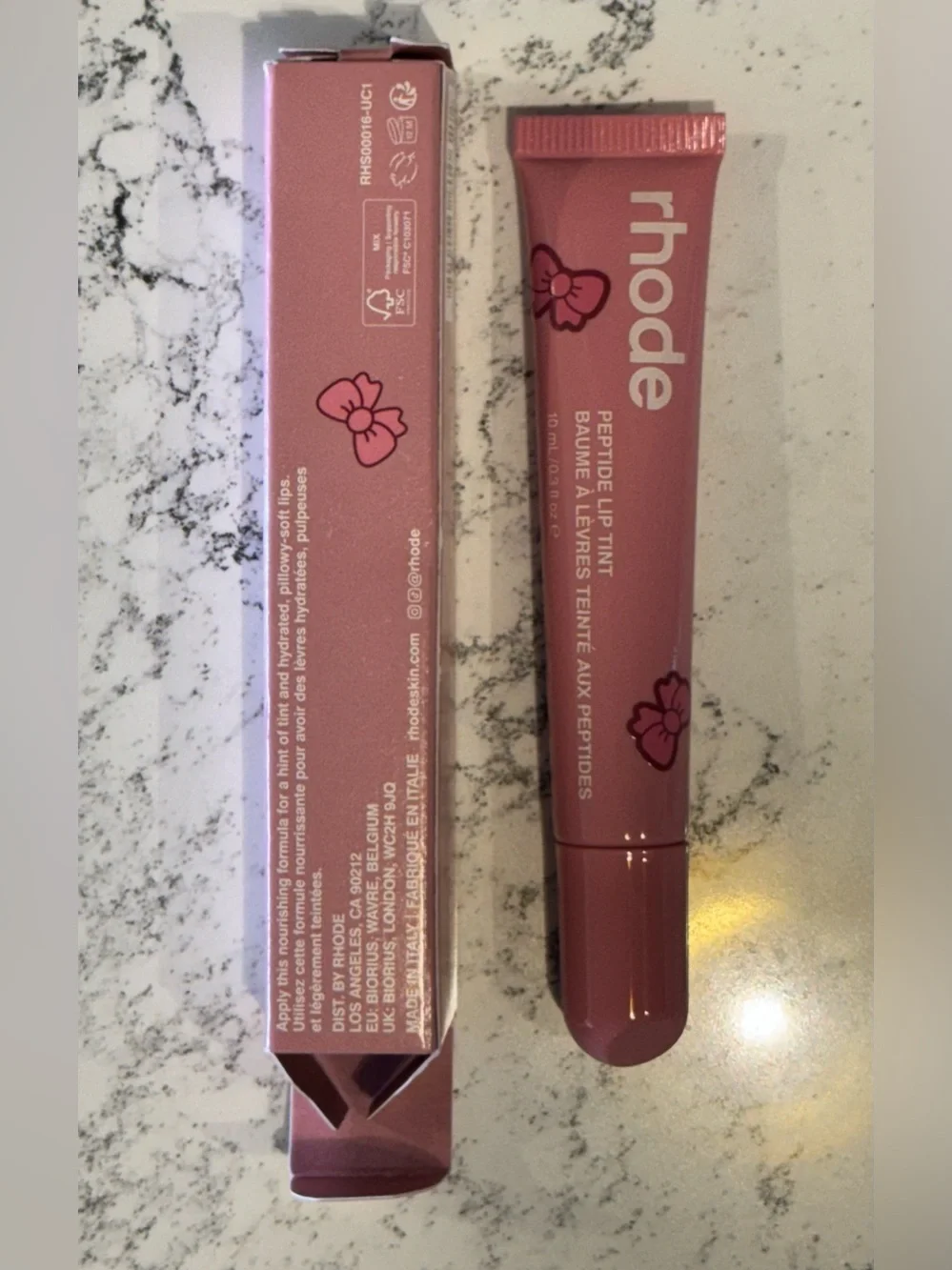 Rhode Peptide Lip Tint in “Ribbon” (Sheer Pink)